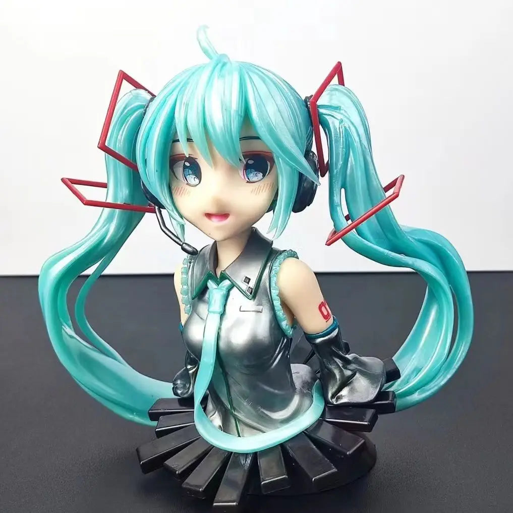 16cm Anime Hatsune Miku Figure Three colors Bust Collectible Kawaii PVC Action Figure Model Doll Toys for Christmas Gifts 16cm Anime Hatsune Miku Figure Three colors Bust Collectible Kawaii PVC Action Figure Model Doll Toys for Christmas Gifts